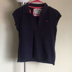 Navy V-neck Polo